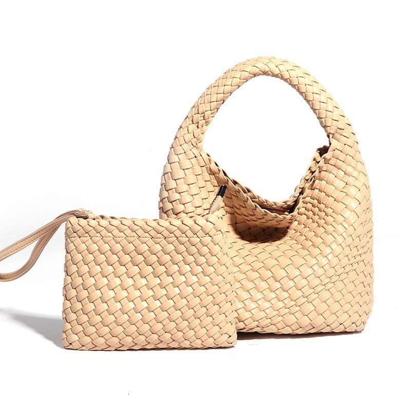 2025S Fashion Designer A Niche Design Woven Handbag Basket Fashionable Trendy One Shoulder Crossbody Bag Summer New Versatile Mother And Child Bag