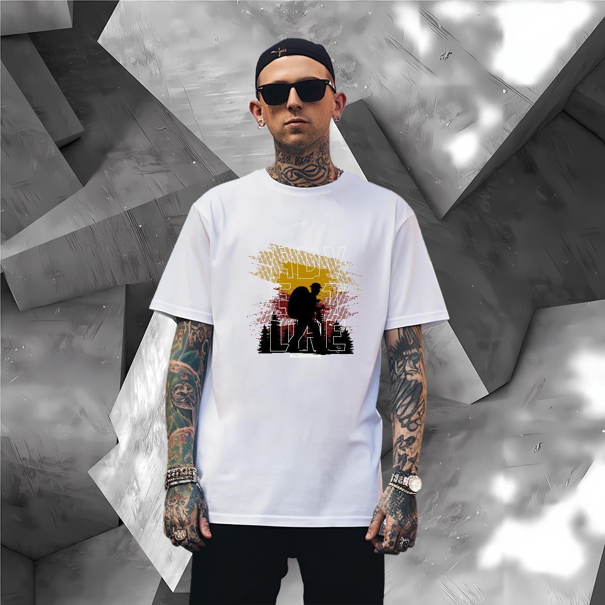 Man T Shirts 100% Cotton 230g man Anime Printing Street Breathable Short Sleeve Skull Tshirt for Man Woman Designer Cool Clothes