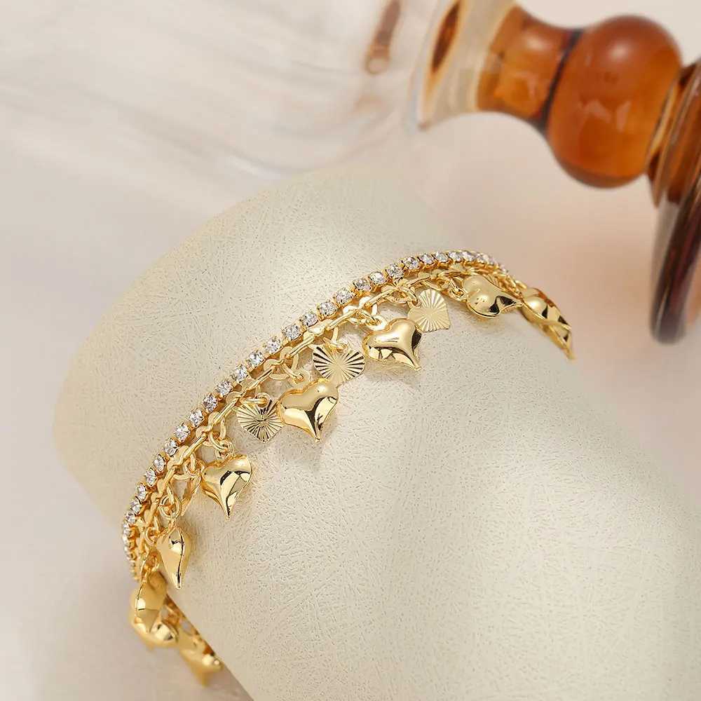 New copper plated heart-shaped pendant fashion trend for womens beach ankles W240815