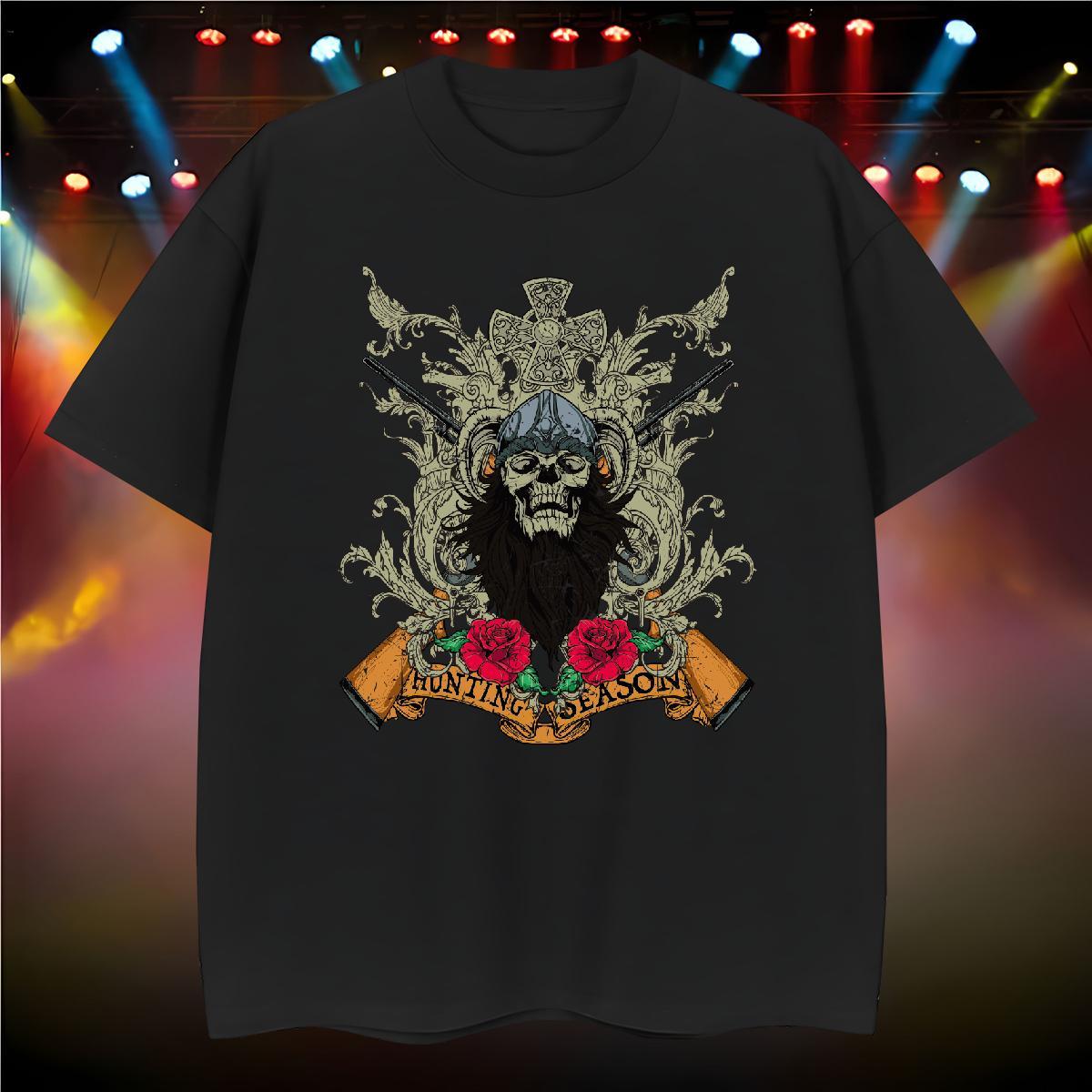 Unisex Man T Shirts long-barrelled gun Short Sleeve Soft Sports Casual Cartoon Printing L-4XL 230g Cotton Men Clothes T-Shirt Customized Clothings