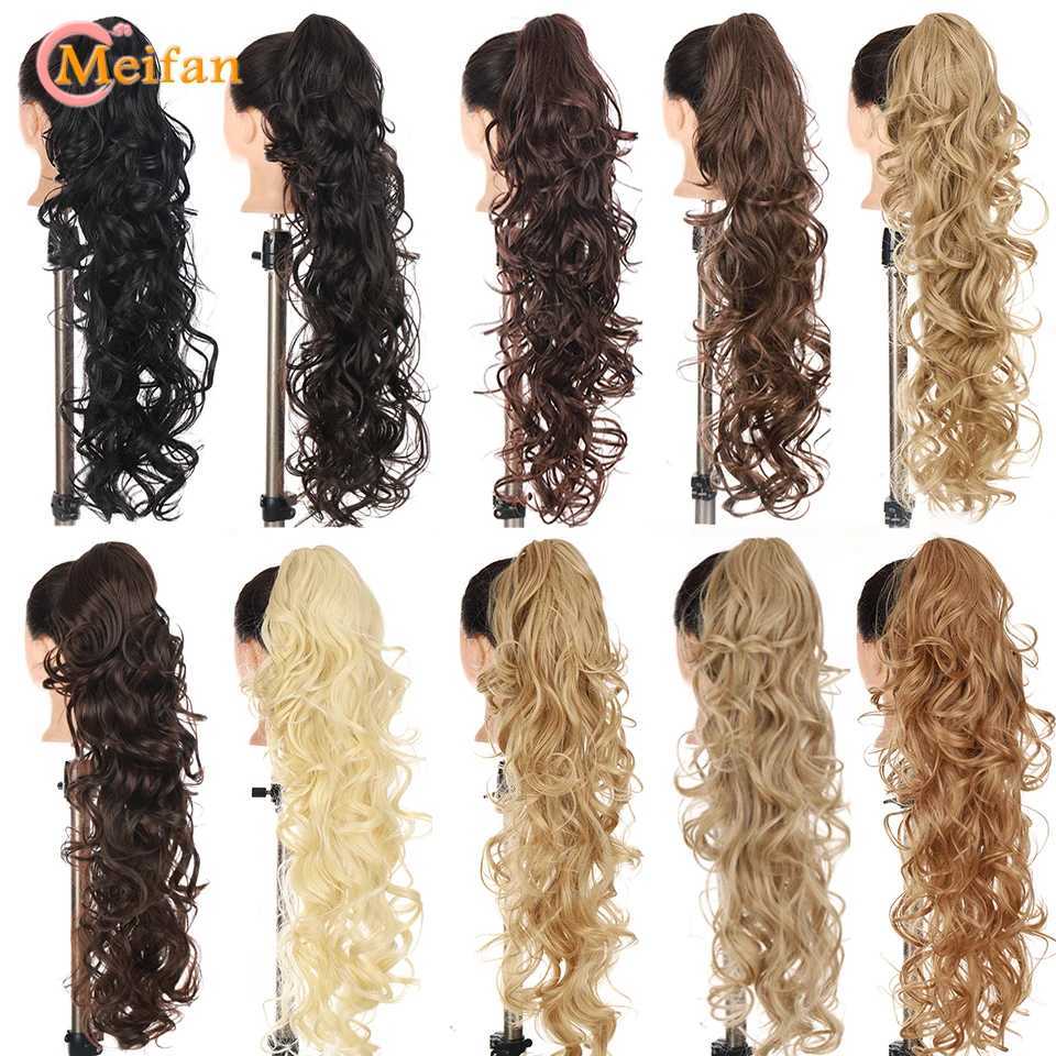 MEIFAN long synthetic wave clip in ponytail hair wig extended claw ponytail female role-playing party hair W240817
