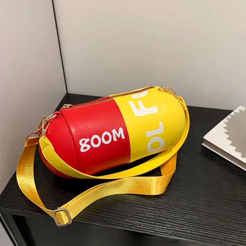 Funny Shoulder Bag For Girls Pill Shape Crossbody Bag 240819