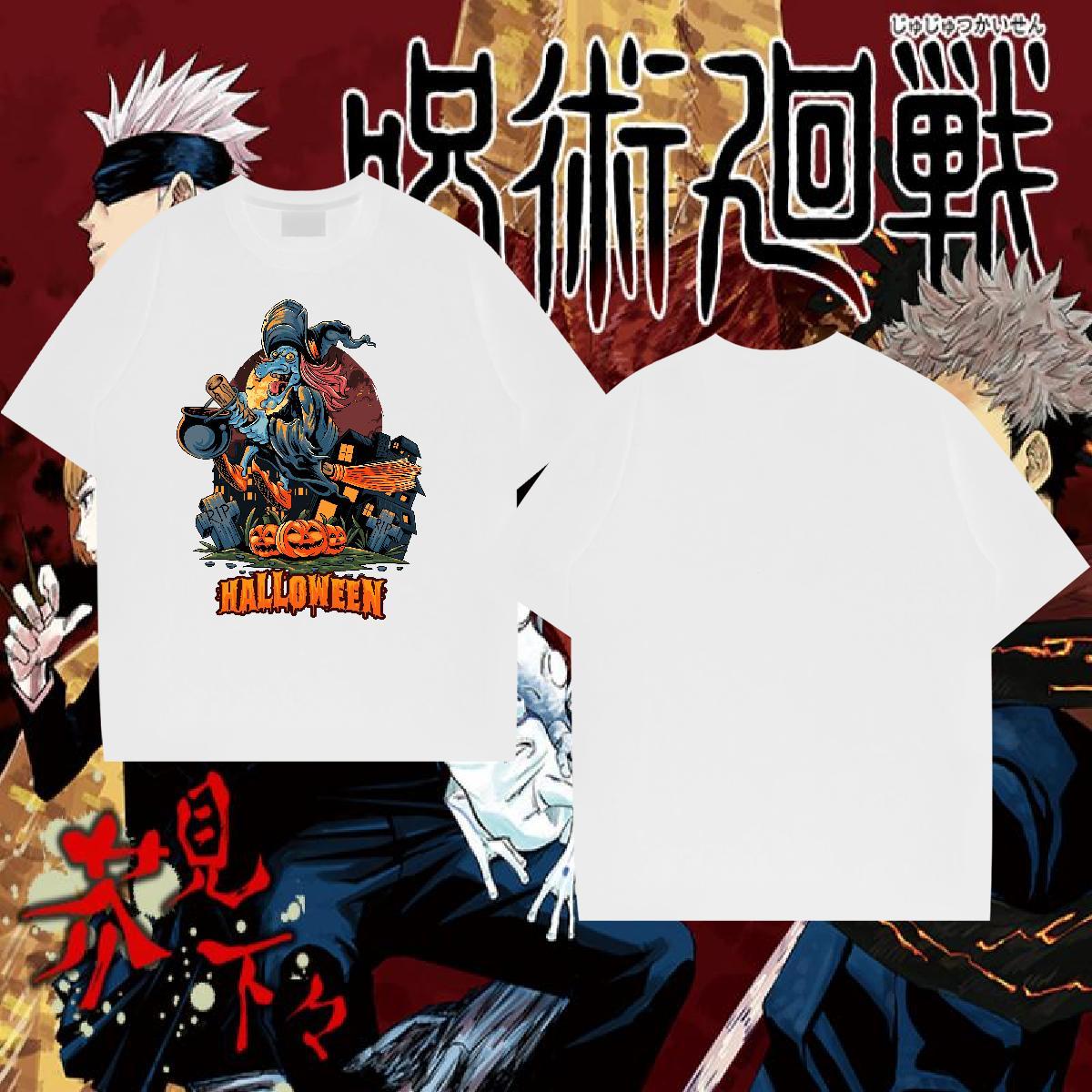 Designer Fashion Men Tshirts halloween Daily Outfit 230g Cotton Wear Short Sleeve O-Neck Wholesale T Shirt For Man Anime Print