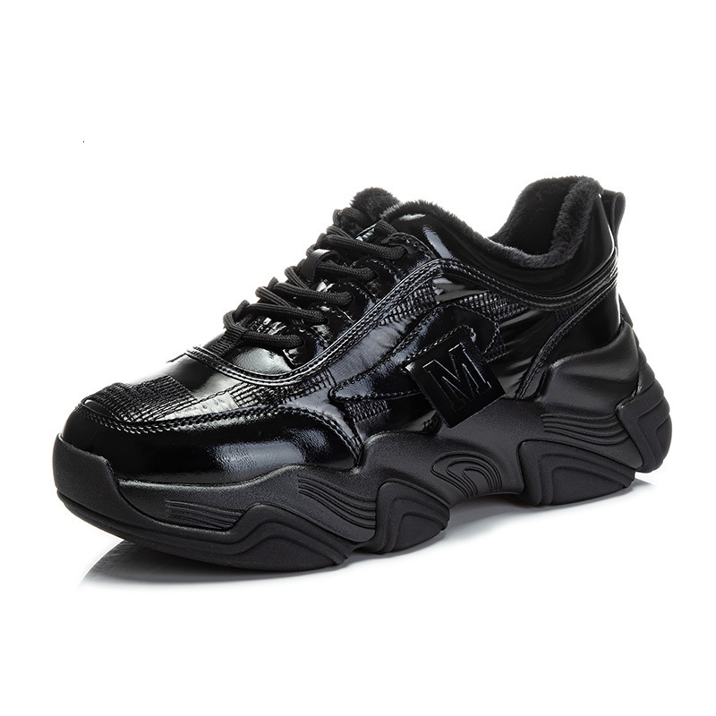 Ddmysports Absorbing Film Outsole Genuine Leather Dad Winter New Plush Sports Women Thick Sole Versatile Shoes For Children OUTDOOR