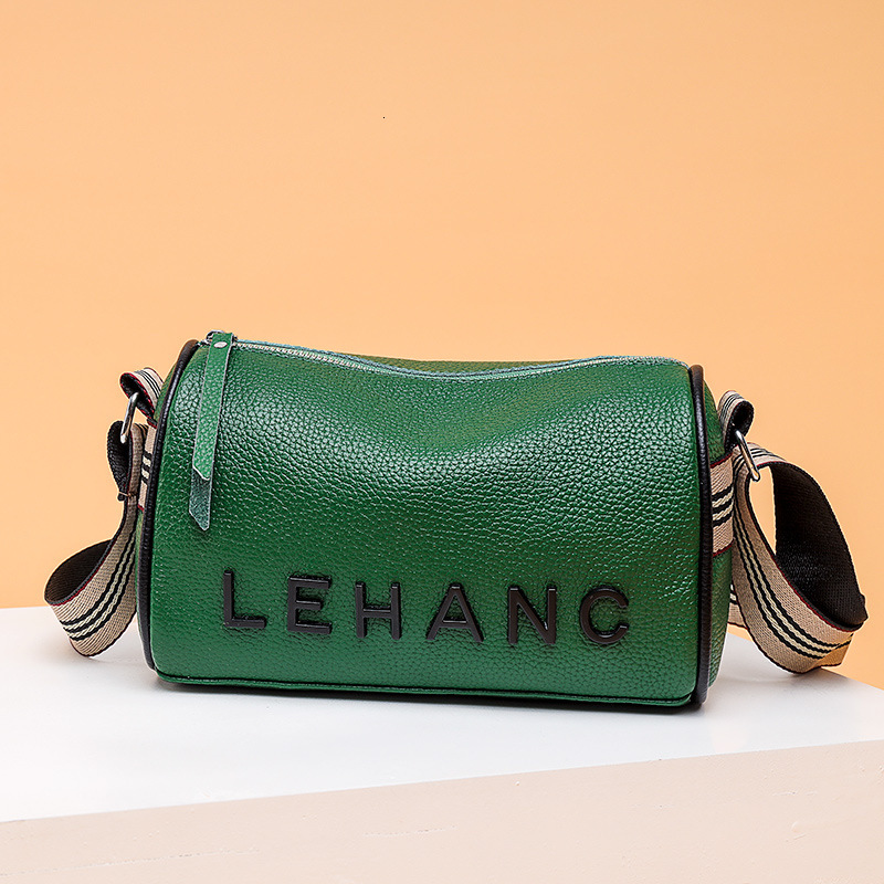 Head layer cowhide soft leather letter small Korean version casual crossbody trendy and fashionable broadband armpit shoulder bag