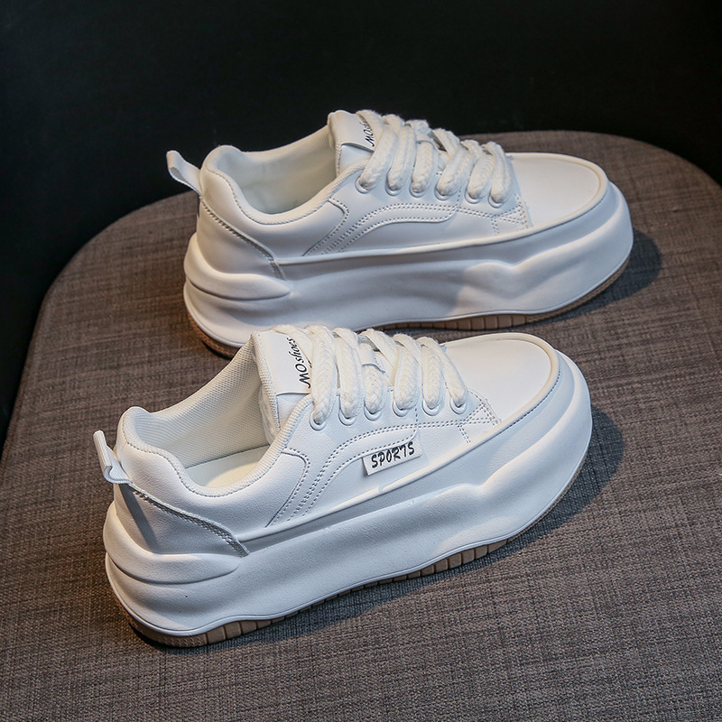 Ddmysports Little White Summer New Korean Edition Versatile Student Thick Sole Board Leisure Sports Shoes Female OUTDOOR