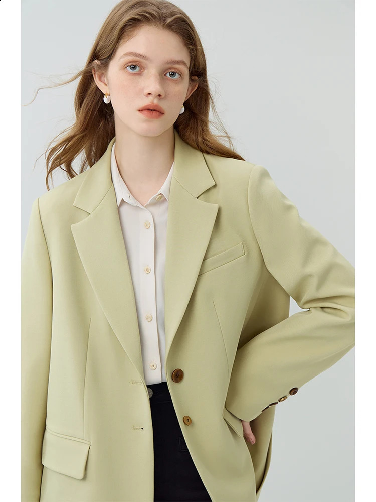 FSLE Simple Style Temperment Casual Suits Outer Set for Female Autumn Sense All match Loose Womens 240819