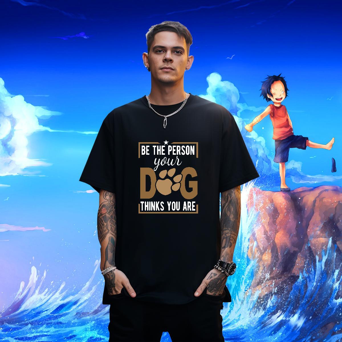 Designer Tshirt for Man Woman Daily Outfit 230g Cotton Customized Print Pure Cotton dog's paw T-Shirts 2024 DIY Tees