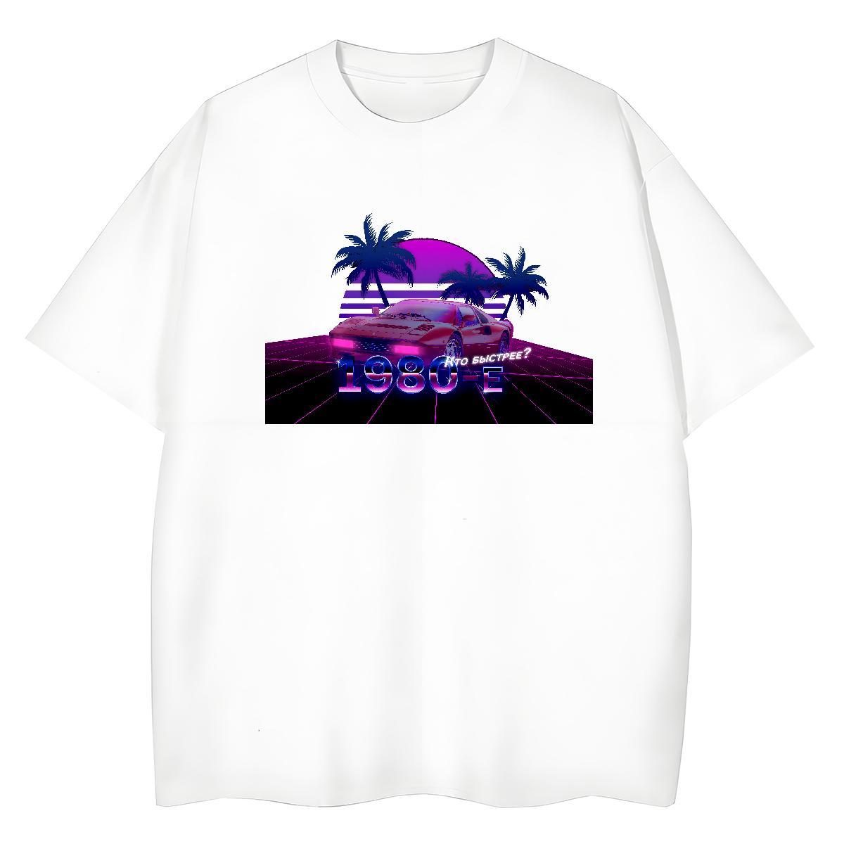 Free Shipping car T shirt Sport Men Tees 230g Cotton New Designer Pure Cotton DIY Anime Polos