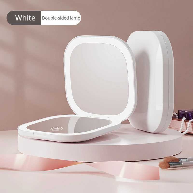 Double-sided Led Folding Makeup Mirror USB Charging Compact and Portable Led Beauty Mirror Y240819