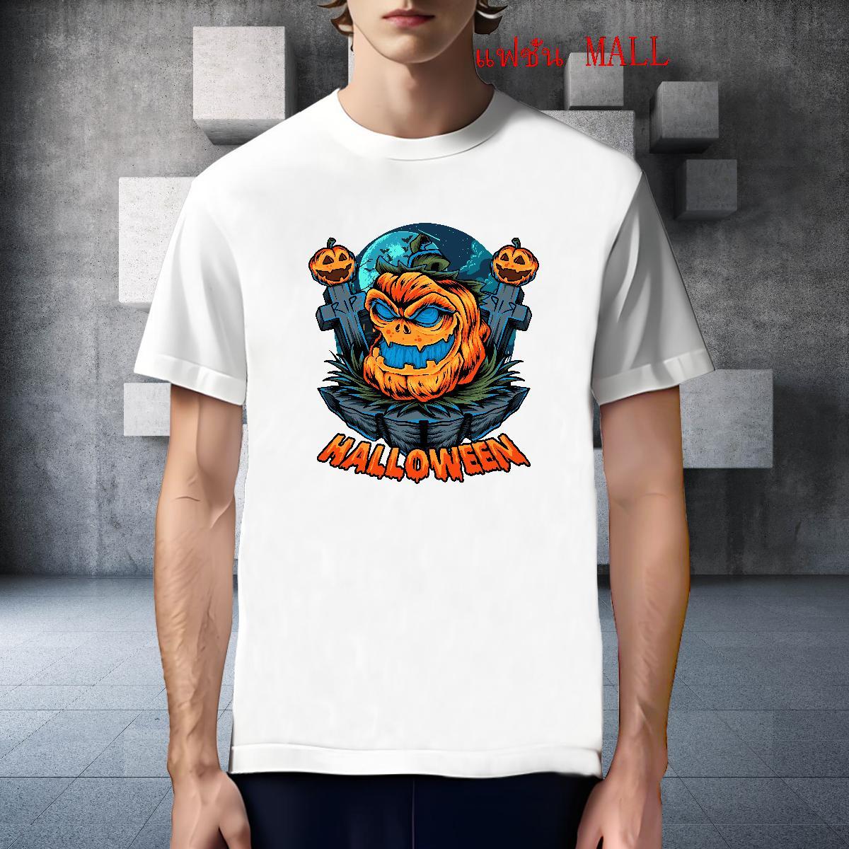 Brand T-Shirts halloween Crew Neck Hip Hop Anime Print 230g 100% Cotton Mens Tshirts DIY Customized Tops