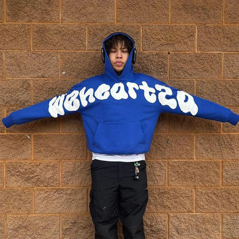 Y2K Harajuku Hip-hop Slim Hooded Sweater Gothic Casual Fashion Sports Tops For Men And Women Forneutral Street Wear 240814