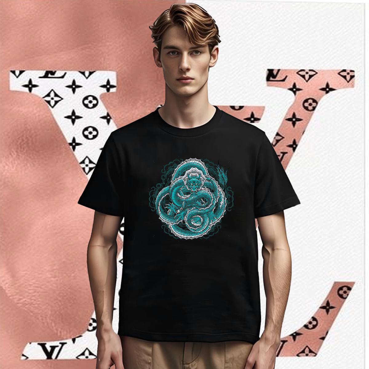 Men T Shirts 100% Cotton 230g dragon Daily Wear Breathable Plus Size Cartoon Tshirts DIY Customized High Quality Tees