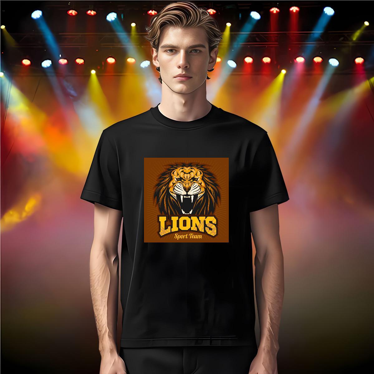 Stylist Men Tops Tees lion Beach 230g Cotton Tops Shirt Breathable Short Sleeve Classic Mens T Shirts Customized