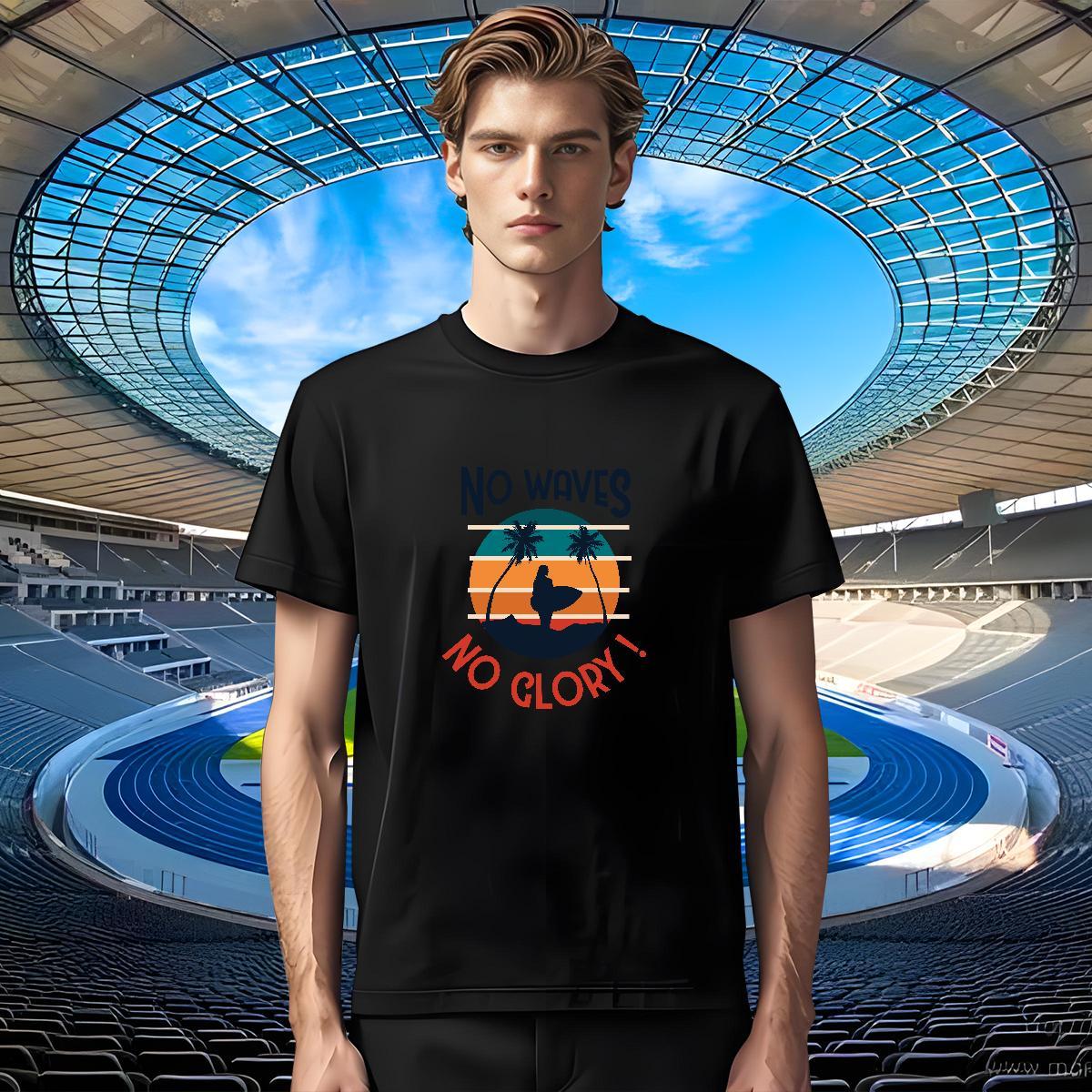 Cool Design Men Tshirts Sports Casual 230g Cotton DIY Breathable Short Sleeve sea T-Shirts Brand Tops Shirt