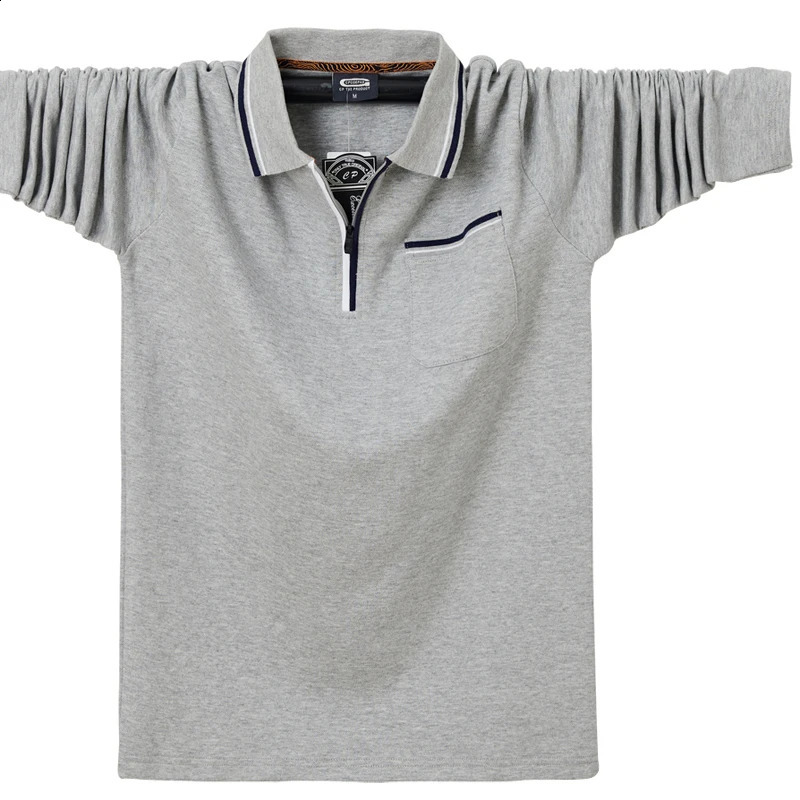Mens Fall Casual Polo Shirts Mens Sleeve Lapel Slim Fit Solid Pocket Polo Shirt Fashion Chest Pocket Long Sleeve T-shirt 240820