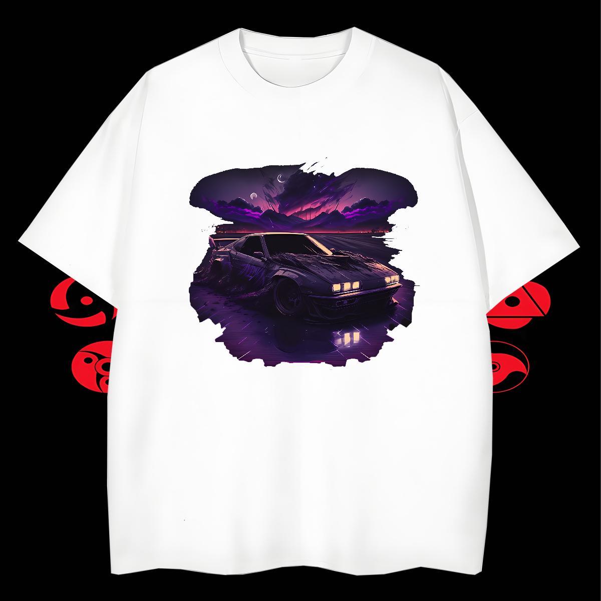 Brand Men Tees Beach 100% Cotton 230g Cartoon Printing L-4XL Short Sleeve O-Neck beach T Shirt For Man 2024 Tee Shirt