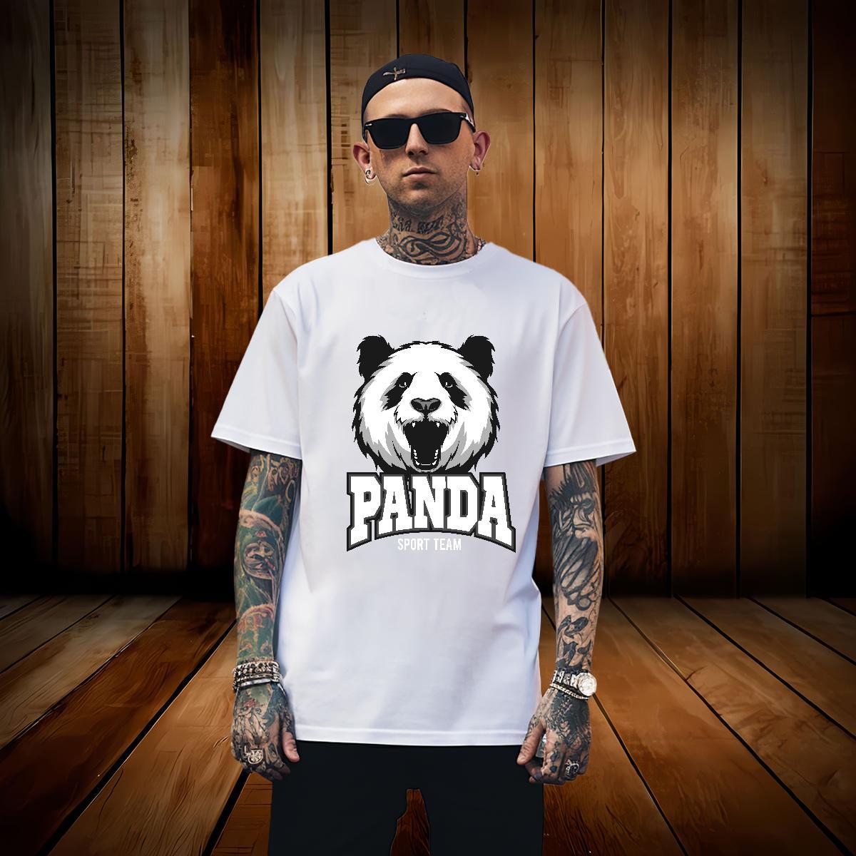 Free Shipping Mens T Shirts panda O Neck Short Sleeves Spring Summer Anime 100% Cotton 230g Tshirt for Man Woman Designer Wear