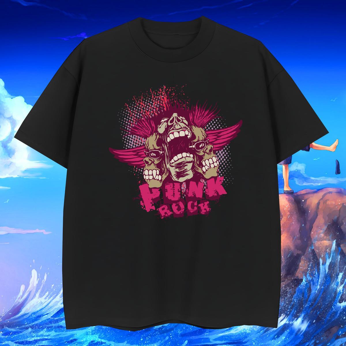 Man T Shirts 230g 100% Cotton scary Street wear Hip Hop Breathable Soft Black Oversized Tshirts Brand Designer Tops Shirt