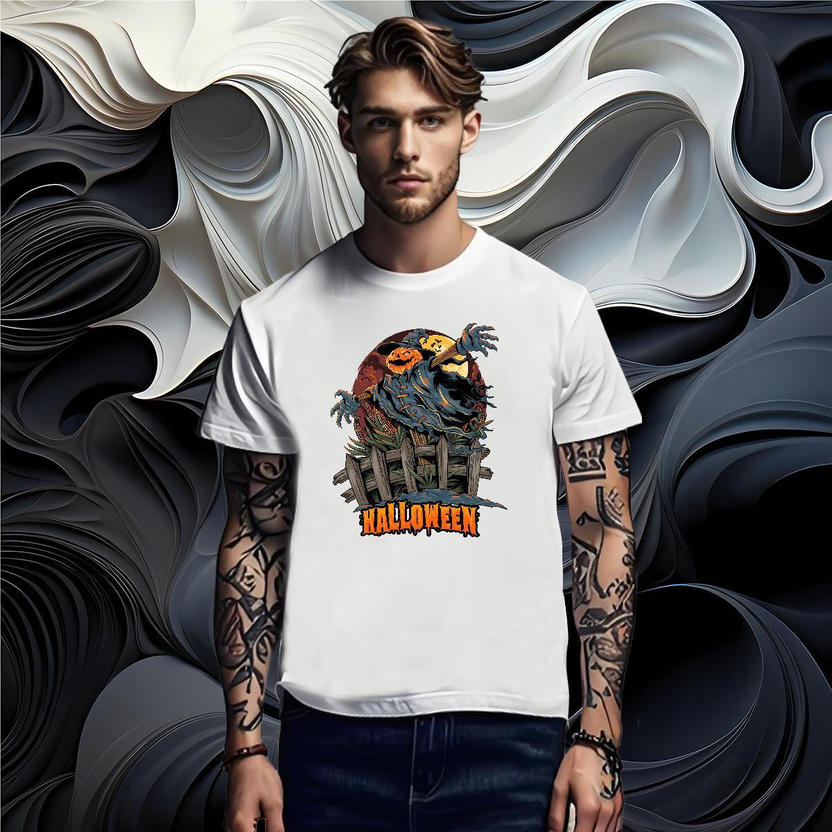 Fashion Men Tops Tees scarecrow Hip Hop 100% Cotton 230g Polos Short Sleeve O-Neck Comfortable Men T Shirts Black Oversized