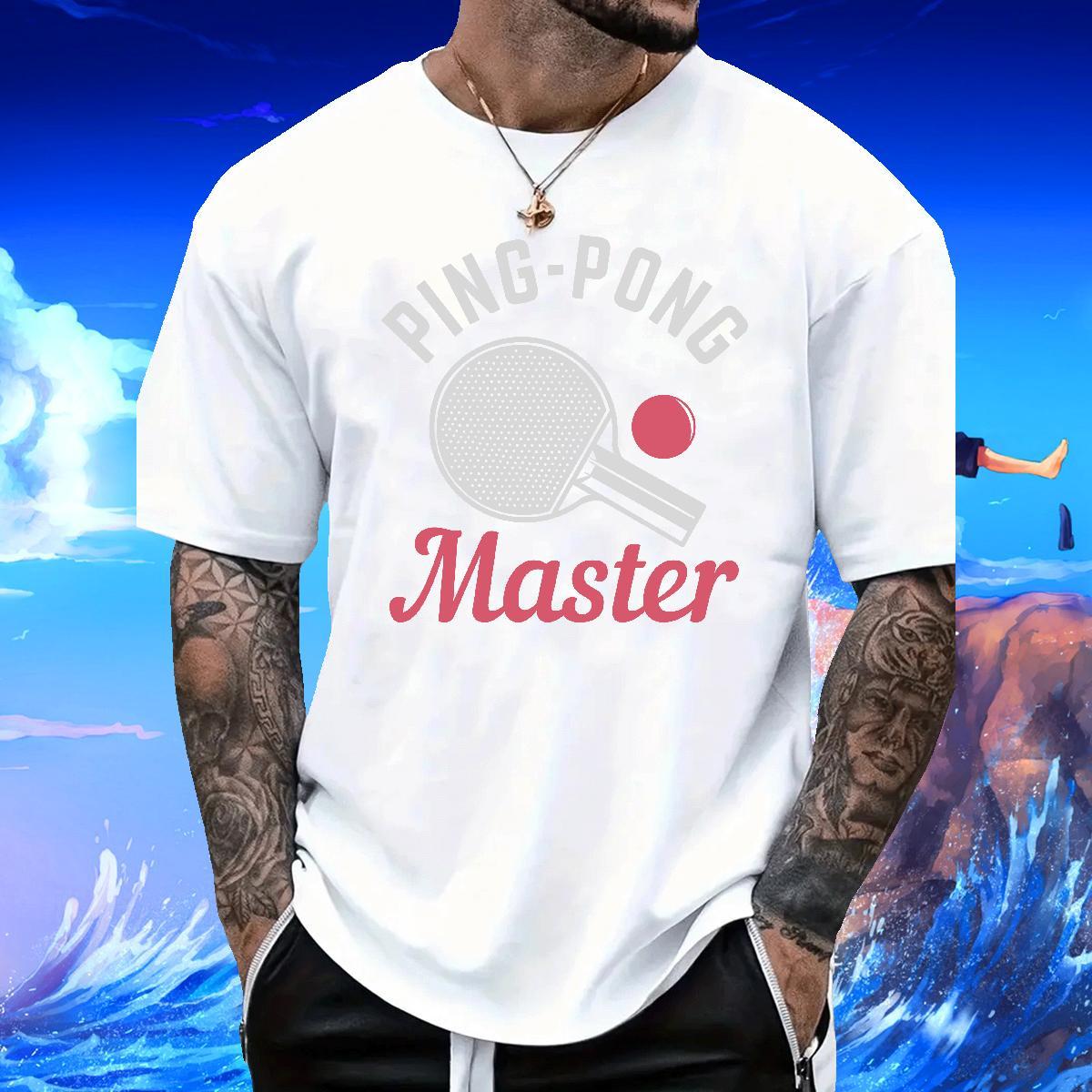 Cool Design Men Clothes T-Shirt Casual Daily Wear 100% Cotton 230g DIY Logo Oversized Breathable Crew Neck PING PONG T shirt 2024 Designer Tops