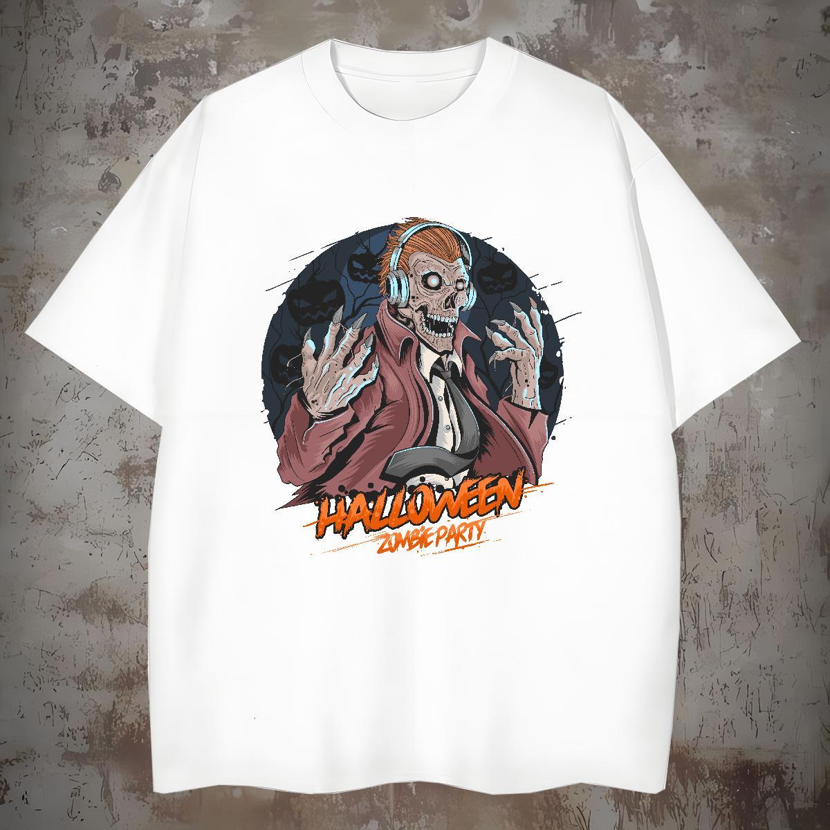 Designer T-Shirts skull Breathable Short Sleeve Anime Printing Street Cartoon Printing L-4XL 100% Cotton 230g Mens Tshirts Custom Top Tees
