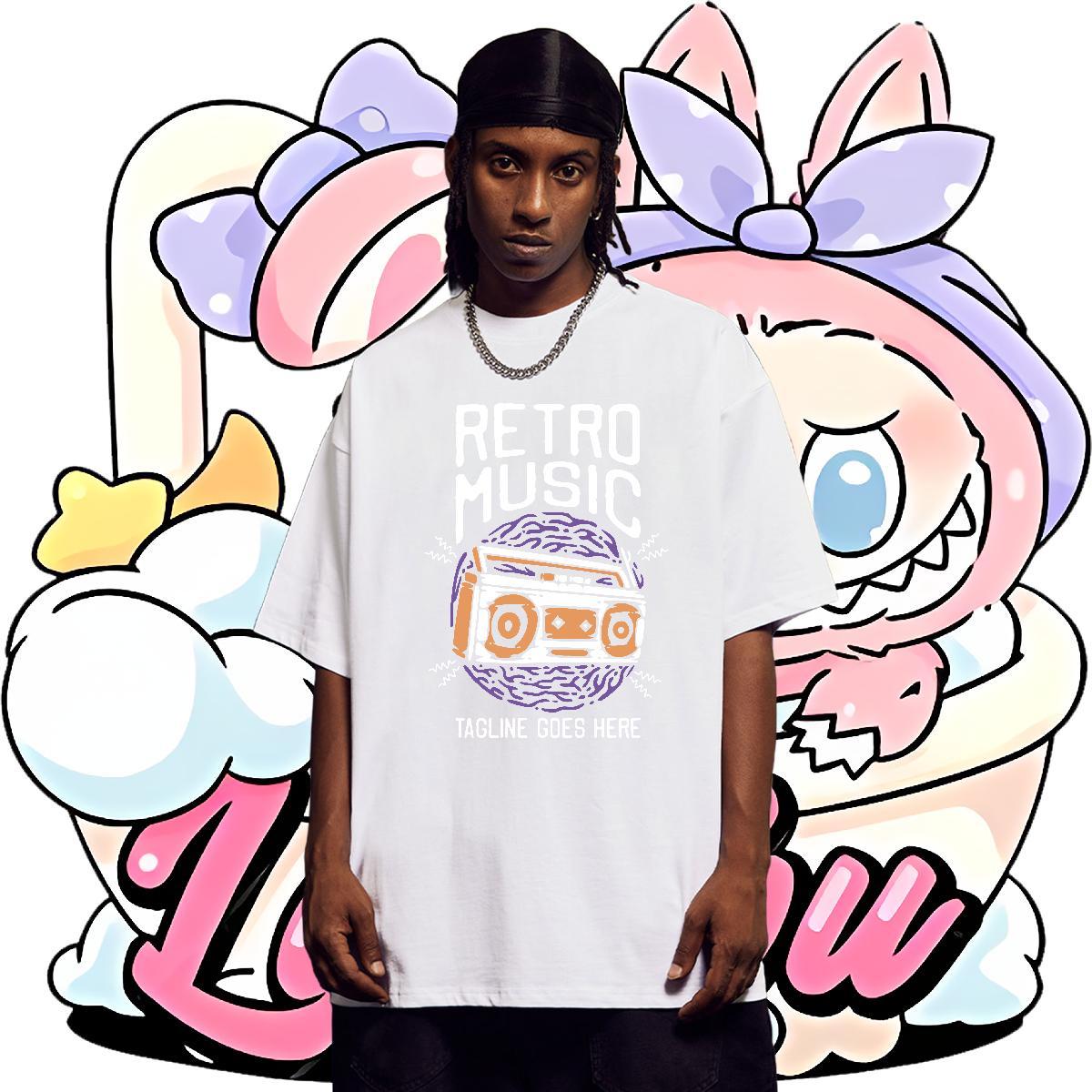 Soft Tshirts Daily Wear 230g Cotton Custom Anime Breathable Crew Neck letter Men T Shirts Stylist Tops Tees