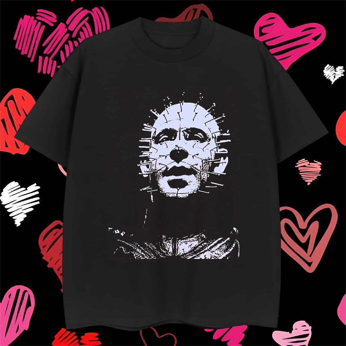 Classic Casual scary Men Tees 100% Cotton 230g T Shirt For Man Custom Print Plus Size Sports Casual Breathable Crew Neck Cool Polos