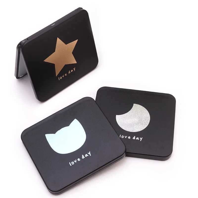 Double Sided Mini Folding Makeup Mirror Portable 2-Face Square Cosmetic Mirror Compact Pockets Mirror for Traveling Womens Gifts Y240819