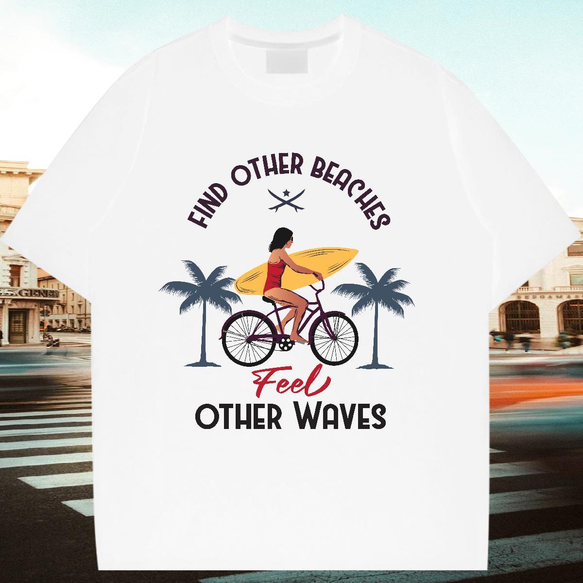 2024 DIY Lady T shirt Sports Casual Breathable Clothes Designer Nice 230g Pure Cotton by bike Custom Printed T Shirt For Woman
