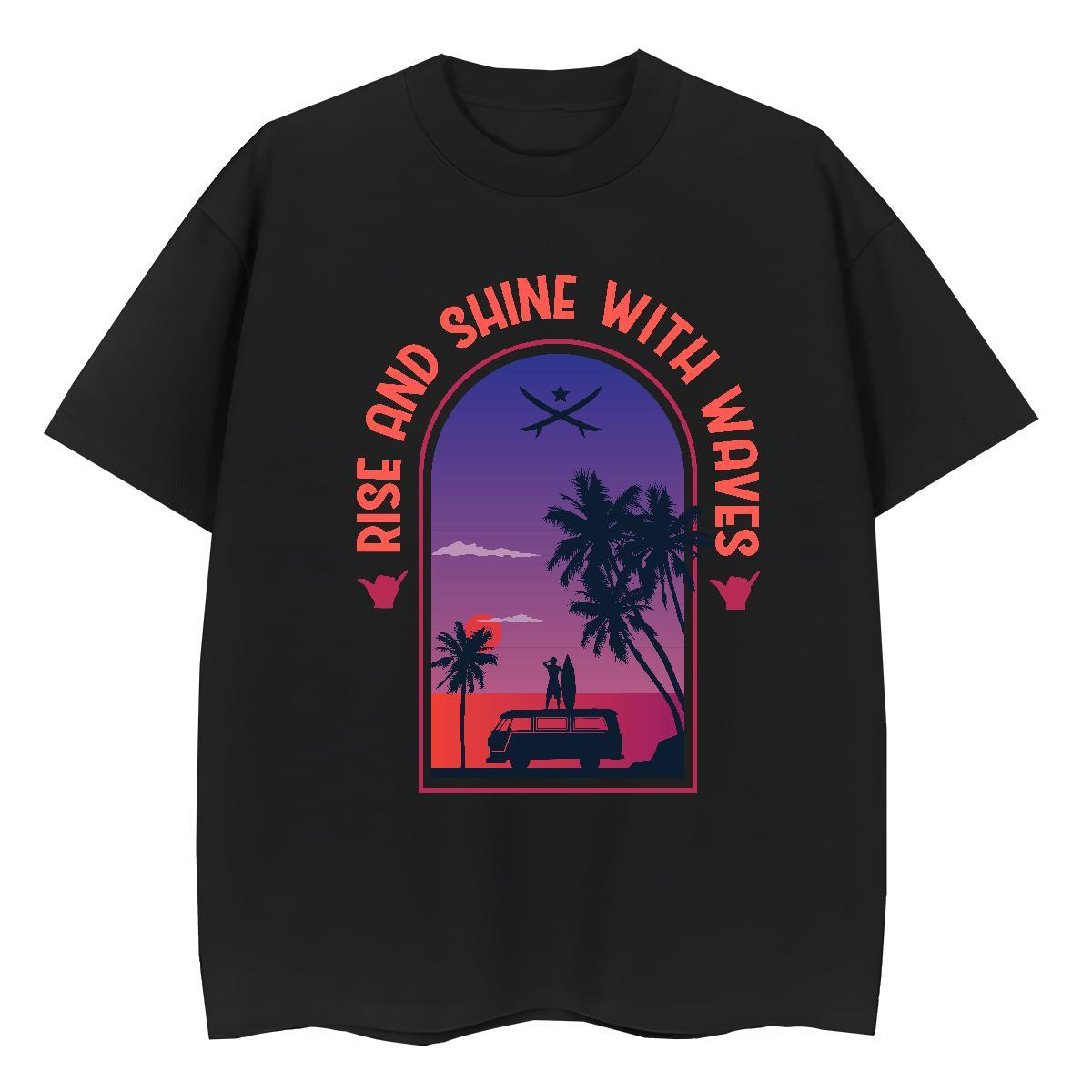 Custom Women Tees Sport Breathable Crew Neck Tee Shirt Soft 230g Cotton tree Black White T Shirts Women