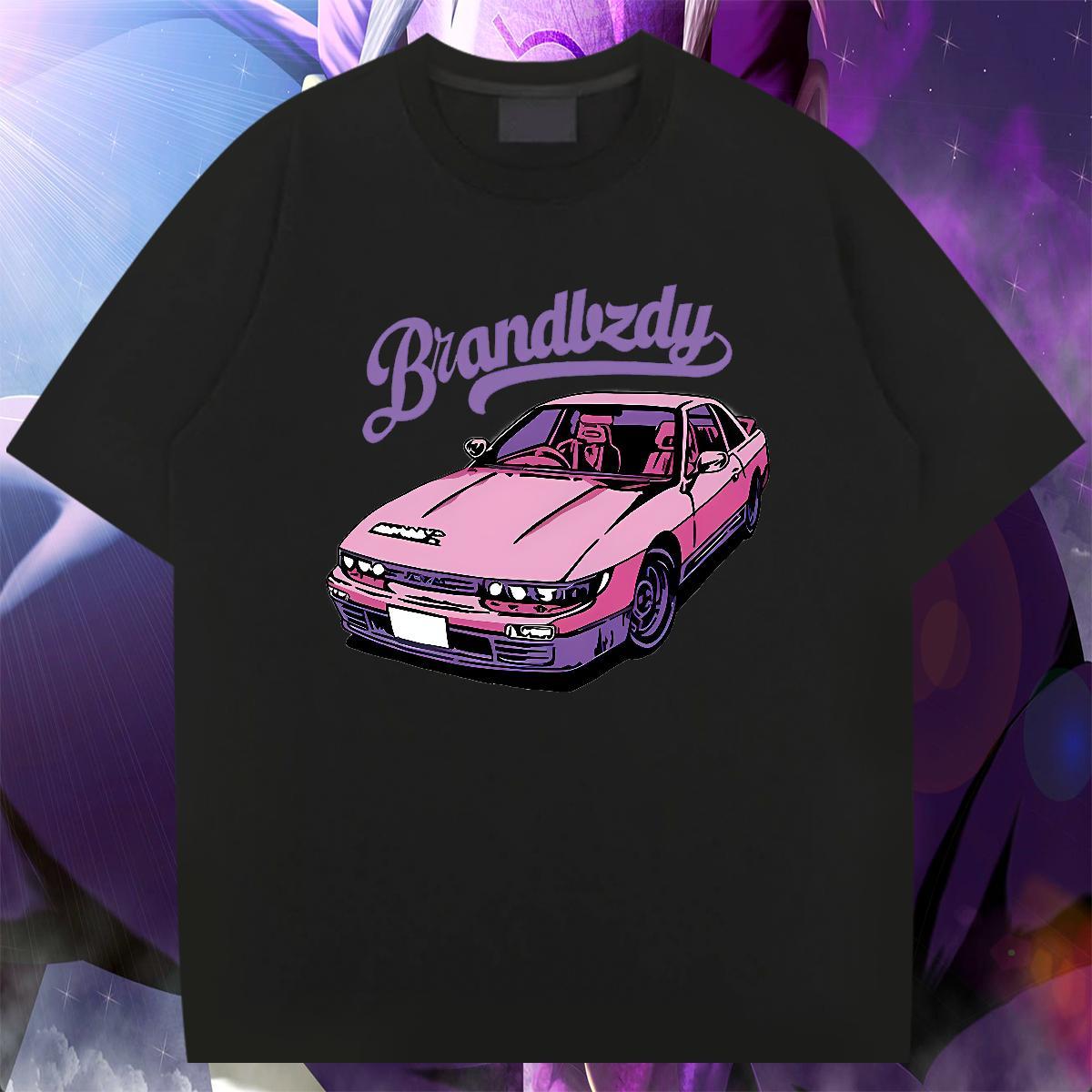 Cool Design Men Tees Daily Outfit 230g 100% Cotton DIY Logo Oversized Breathable Short Sleeve car T-Shirts Customized Polos