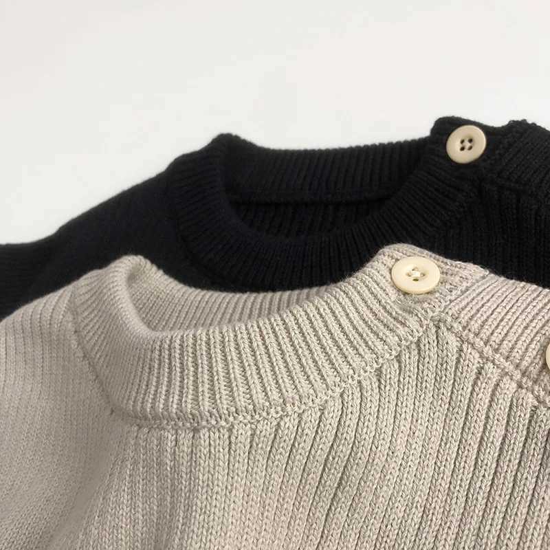 2024 Spring New Children Sleeveless Knitted Vest Baby Boy Girl Fashion Casual Vest Toddler Solid Sweater Coat Kids ClothesXJ240819