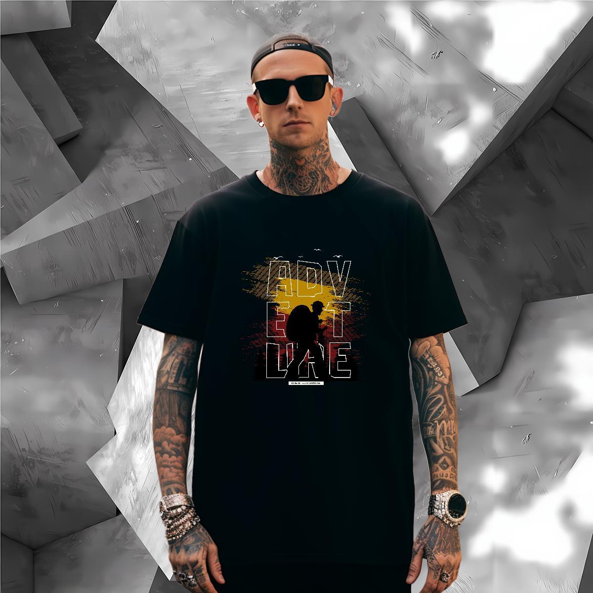 Man T Shirts 100% Cotton 230g man Anime Printing Street Breathable Short Sleeve Skull Tshirt for Man Woman Designer Cool Clothes