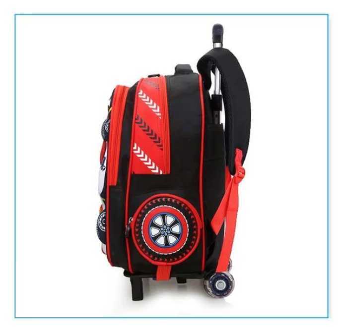 kids car style School Trolley bag 3D EVA School Rolling backpack Bag with wheels for boys student Trolley backpack wheeled bag Y240820