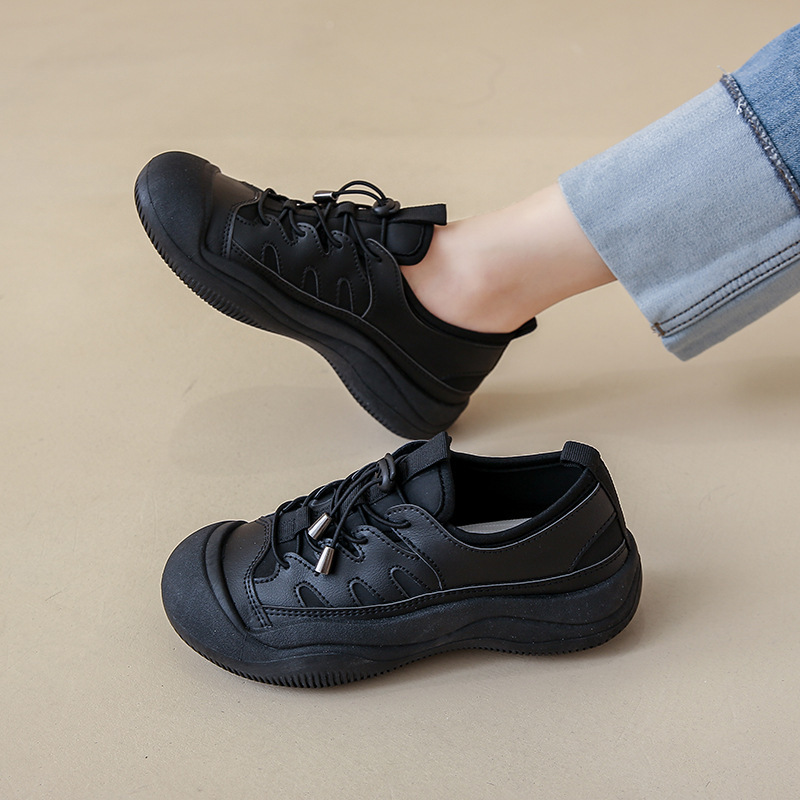 Ddmysports Autumn New Instagram Korean Edition Little White Female Students Thick Sole Versatile Casual Sports Board Shoes Trend P OUTDOOR