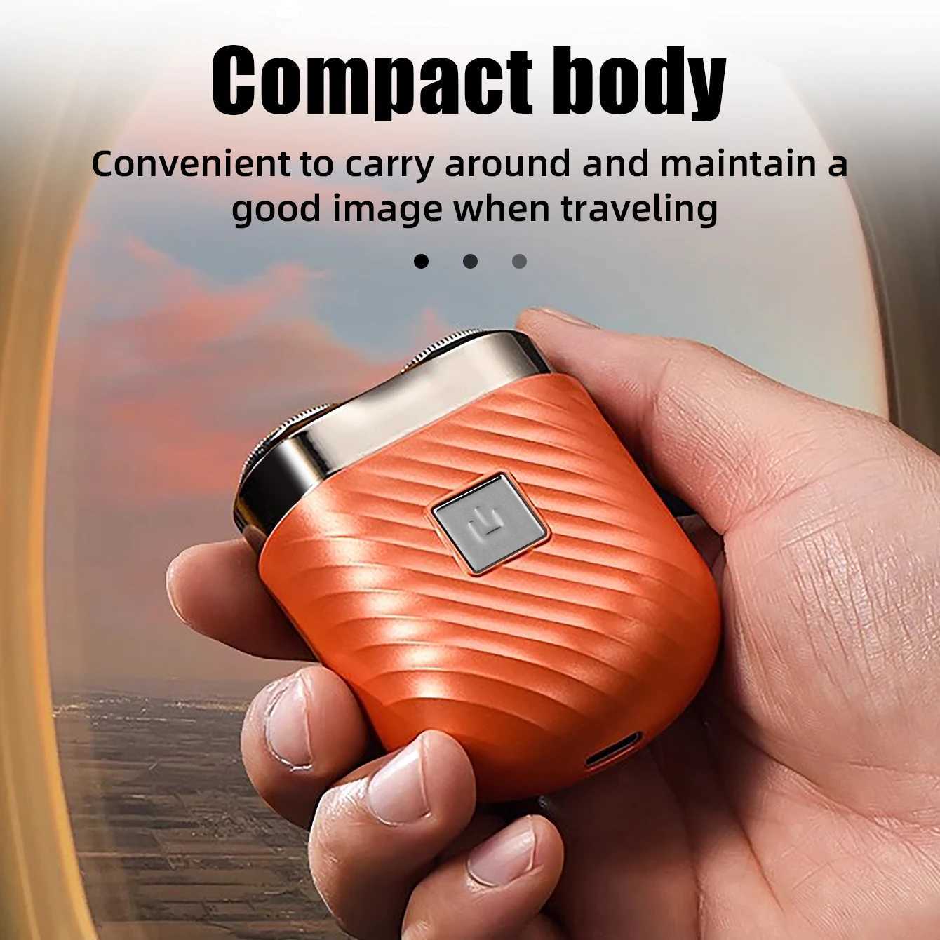 KIKIDO Electric Shaver Portable Compact Body USB Fast Charging Battery Life Magnetic Simple Cleaning Mens Travel Essential W240819