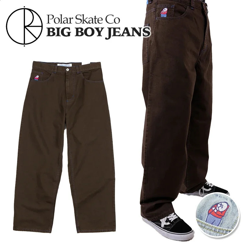 Y2K Skateboard Pants Hip Hop Harajuku Big Boy Jeans Gothic Graphic Embroidery Retro High Waist Pocket Mens Wide 240819