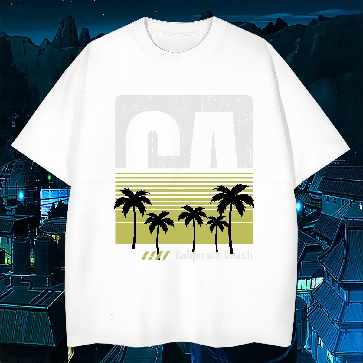 High Quality tree 230g Cotton Men Clothes T-Shirt Daily Outfit Pure Cotton T Shirts Men Fashion Designer Graphic Top Tees