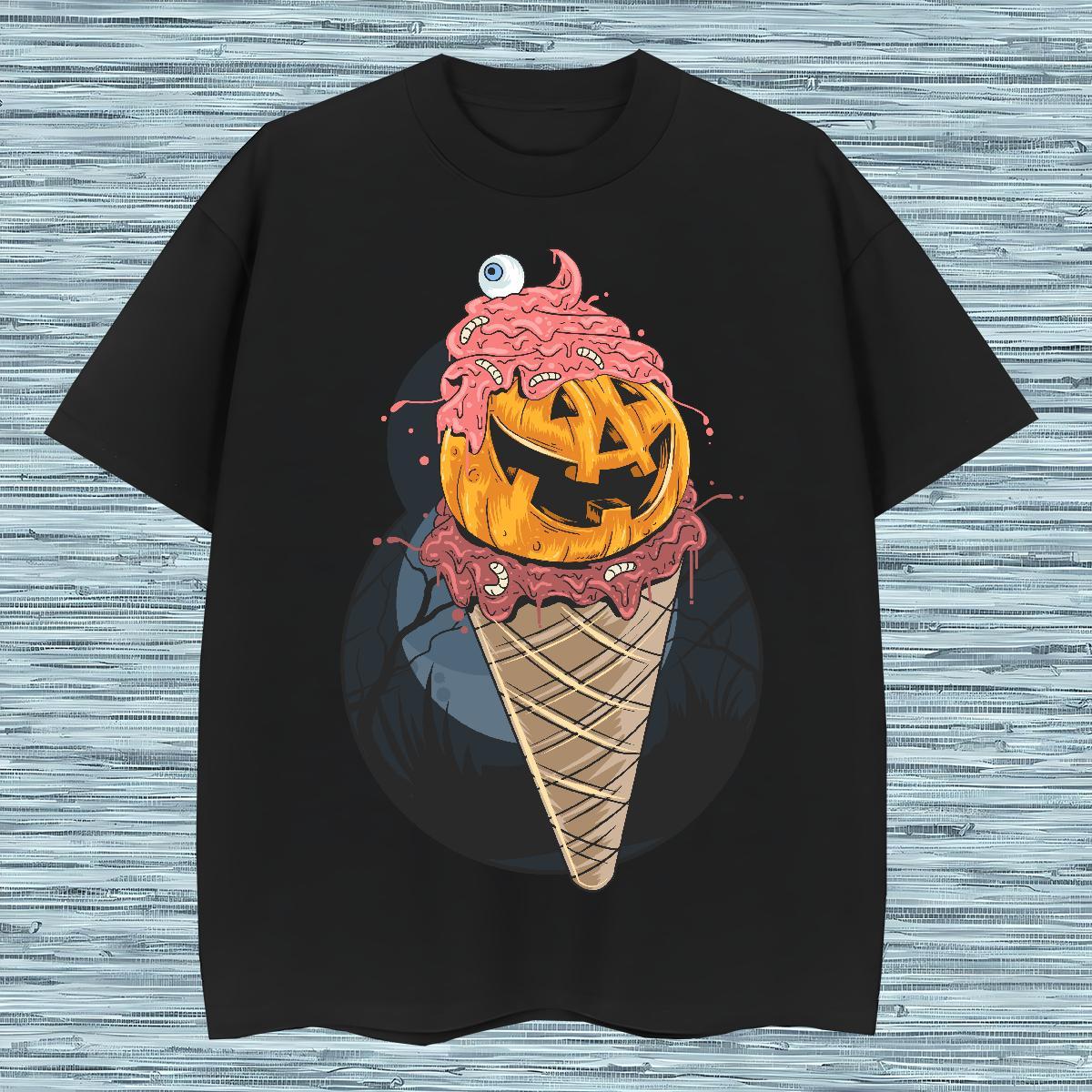 Wholesale Mens T Shirts pumpkin Breathable Short Sleeve Sports Casual DIY Logo Oversized 230g 100% Cotton Tshirt for Man Woman Fashion Tee Shirt