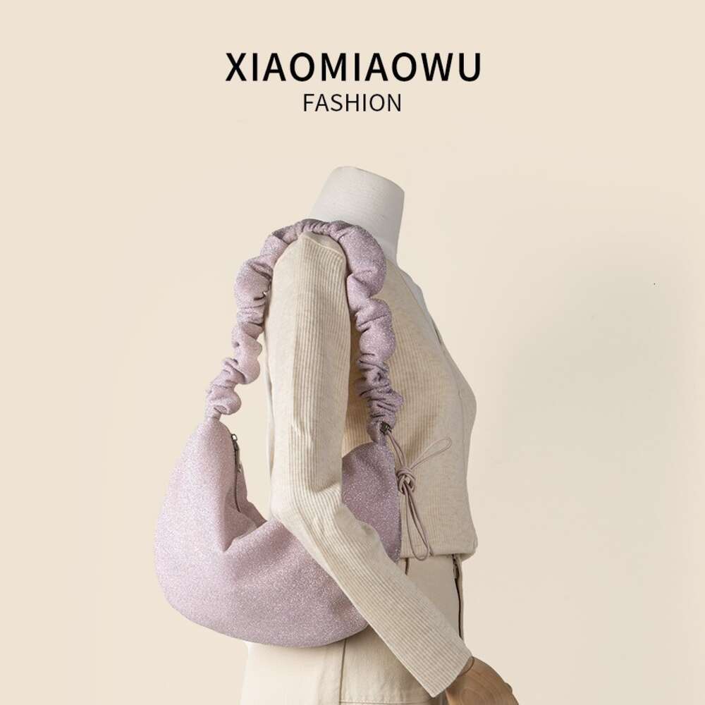 Drawstring pleated casual new large capacity dumpling summer high-end sense niche shoulder crossbody bag women's versatile