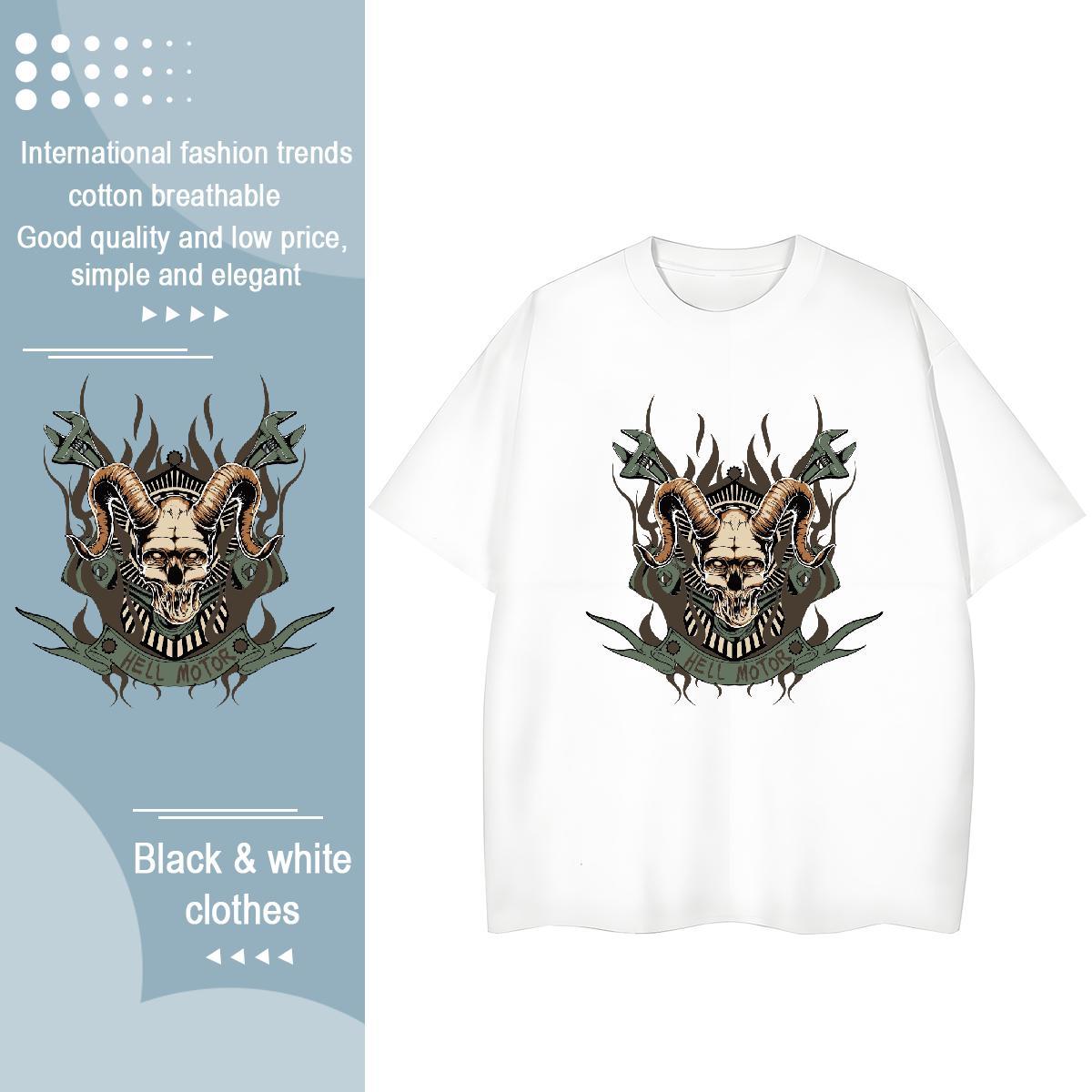 TOP Quality T-Shirts for Men shape Breathable Crew Neck Outdoor Black Oversized 230g 100% Cotton Tshirts Stylist Tops