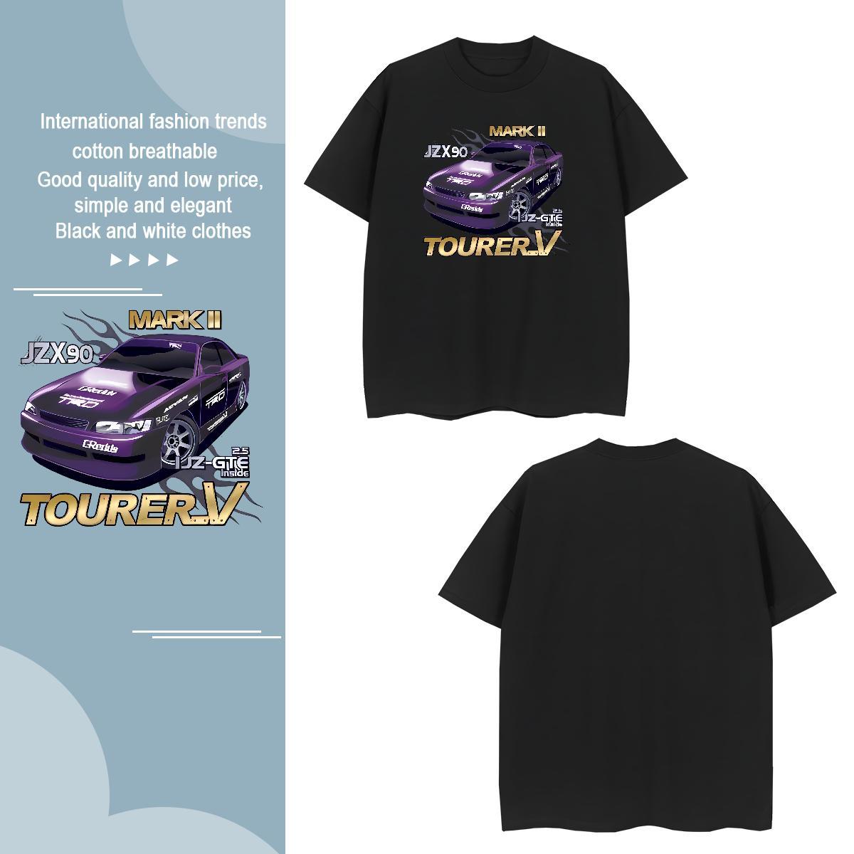 High Quality car 230g 100% Cotton Tshirt for Man Woman Outdoor Breathable Short Sleeve T Shirt For Man Wholesale Asian Size Wear