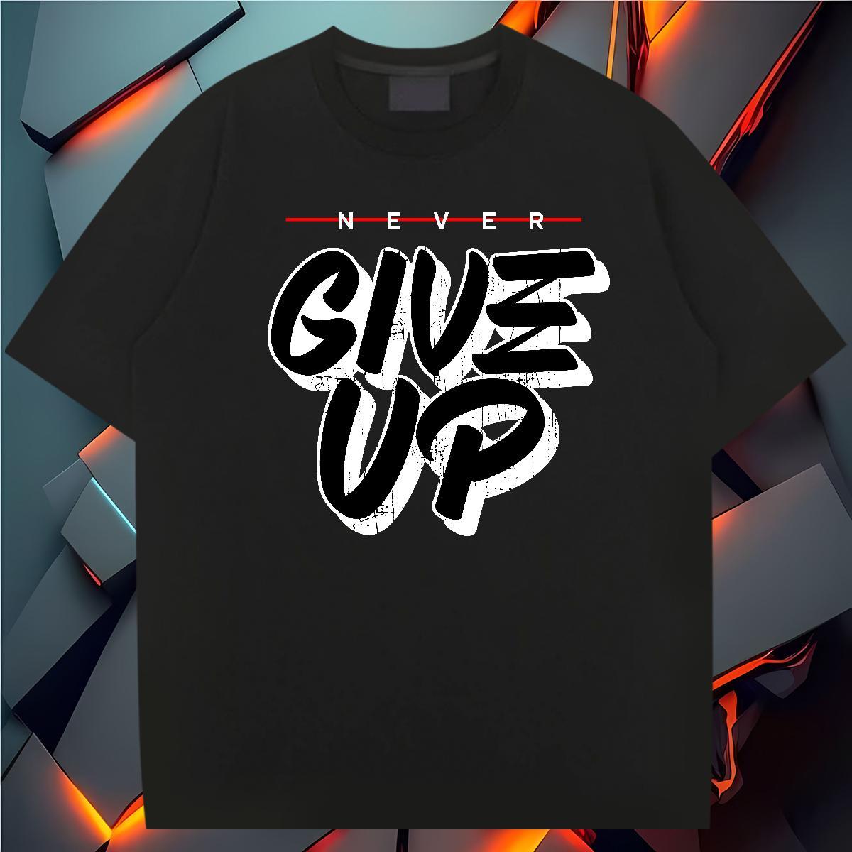 Cool give up 230g 100% Cotton Mens Tshirts Summer Casual Breathable Short Sleeve T-Shirts New Designer Plus Size Custom Clothings