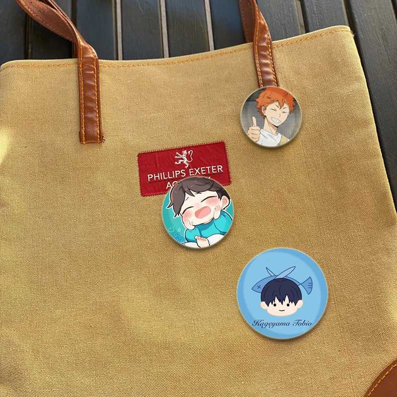 32/44/58mm Anime Haikyuu tinplate brooch picture icon badge handmade brooch for backpack clothing DIY gift W240815
