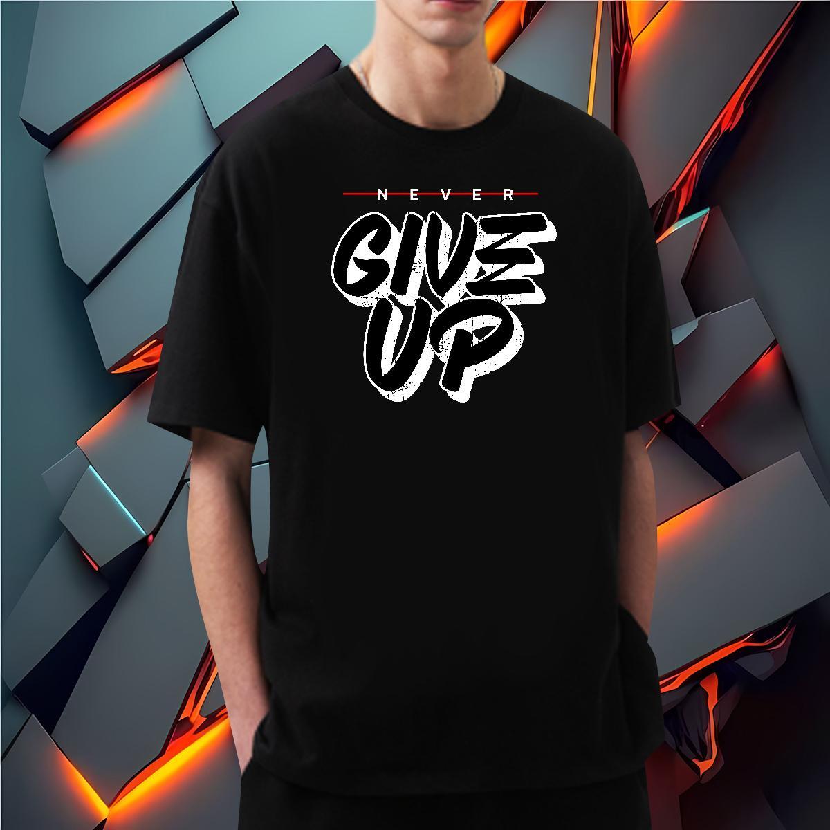 Cool give up 230g 100% Cotton Mens Tshirts Summer Casual Breathable Short Sleeve T-Shirts New Designer Plus Size Custom Clothings