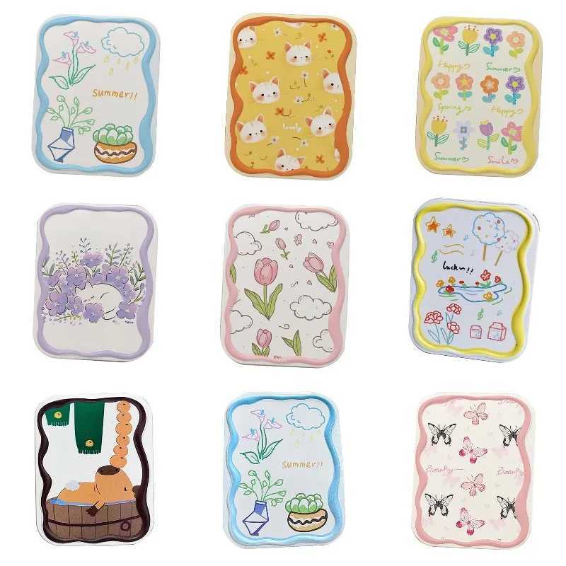 Pocket Makeup Mirror Mini Folding Kawaii Portable Travel Mirror Square Small Makeup Mirror With Comb Y240819
