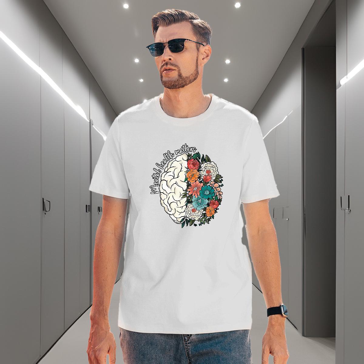 T-Shirts 230g Pure Cotton head Street Casual Short Sleeve Soft Cartoon Print Tshirt for Man Woman 2024 Designer TOP Quality Tops