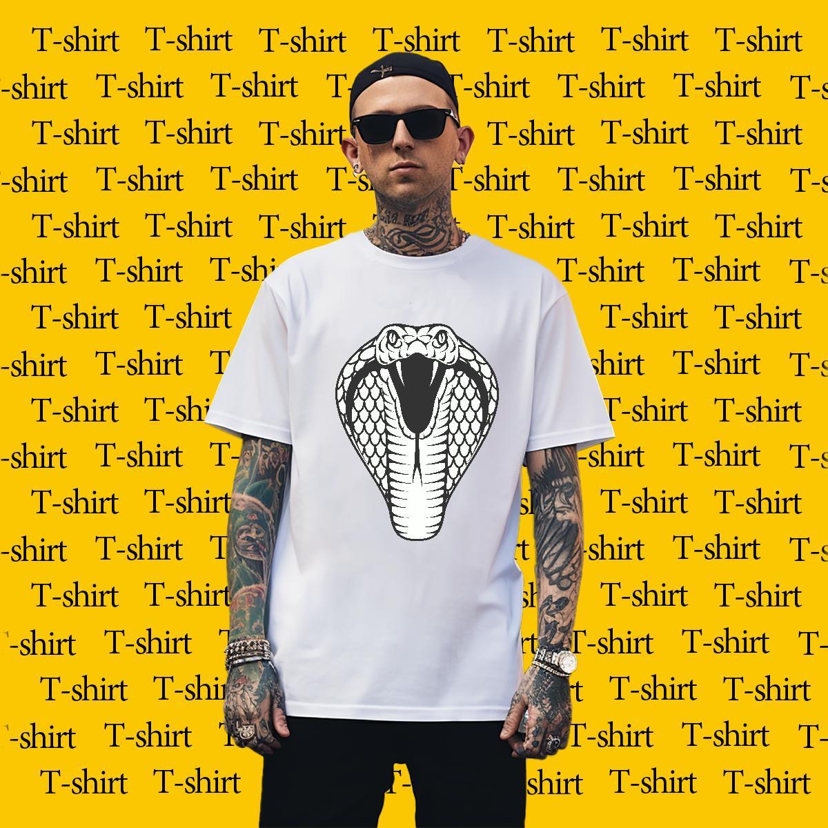 Designer T Shirts Men cobra Breathable Crew Neck Sport DIY Printed 100% Cotton 230g Couples T Shirts 2024 DIY Clothings