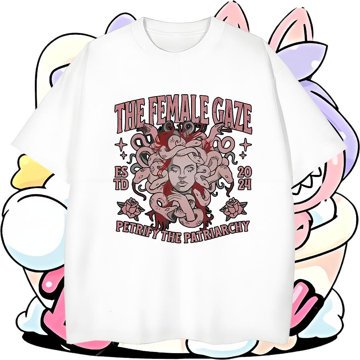 DIY women Tshirts 230g Cotton T Shirt For Man Anime Print Hip Hop Street Crew Neck Breathable Cool Design Top Tees